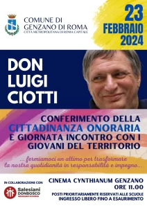 conferimento cittadinanza onoraria e incontro con i giovani del territorio - Don Luigi Ciotti