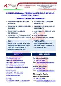Snals - Segreteria Provinciale di Roma - Sede di Albano - i servizi