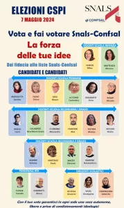 Locandina lista candidati Snals-Confsal