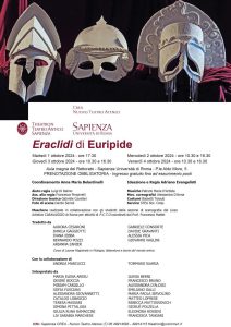 Locandina Eracliti di Euripide 3-10-2024