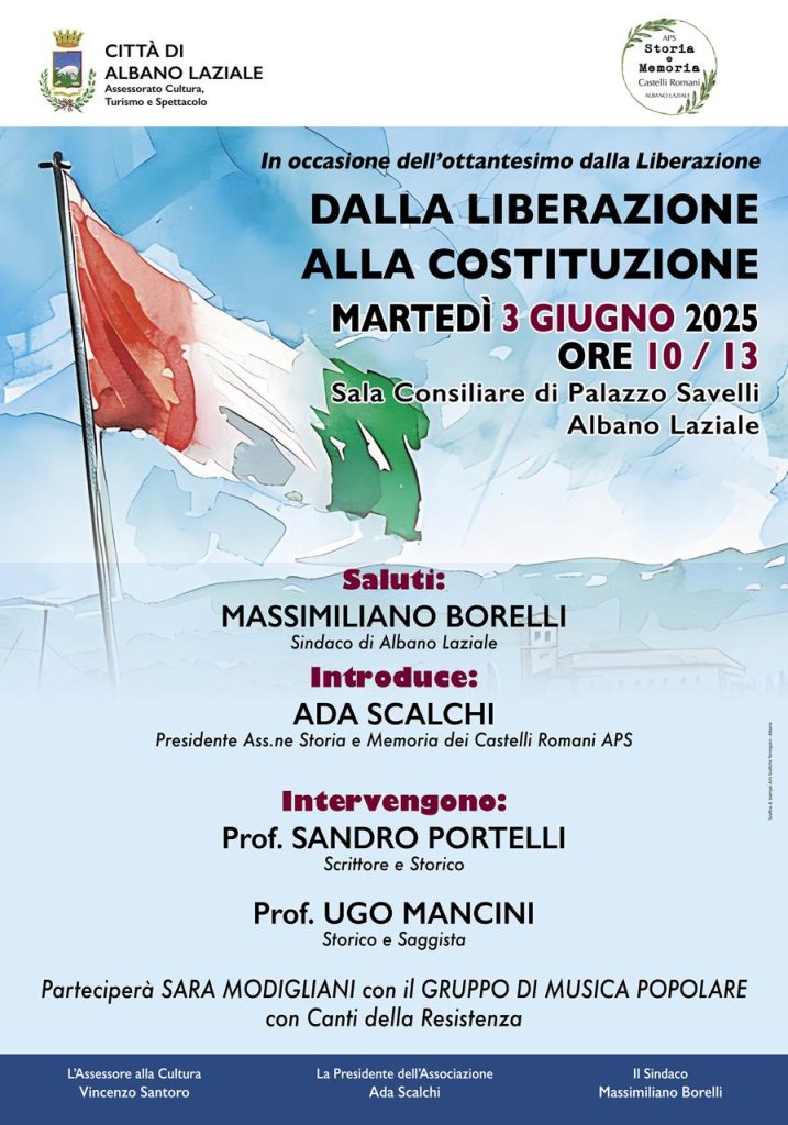 poster della manifestazione "dalla liberazione alla costituzione" 3 giugno 2025