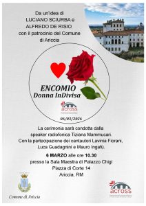 Evento Encomio Donna InDivisa - Palazzo Chigi Ariccia