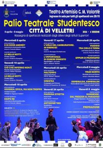 locandina - palio teatrale studentesco - città di Velletri